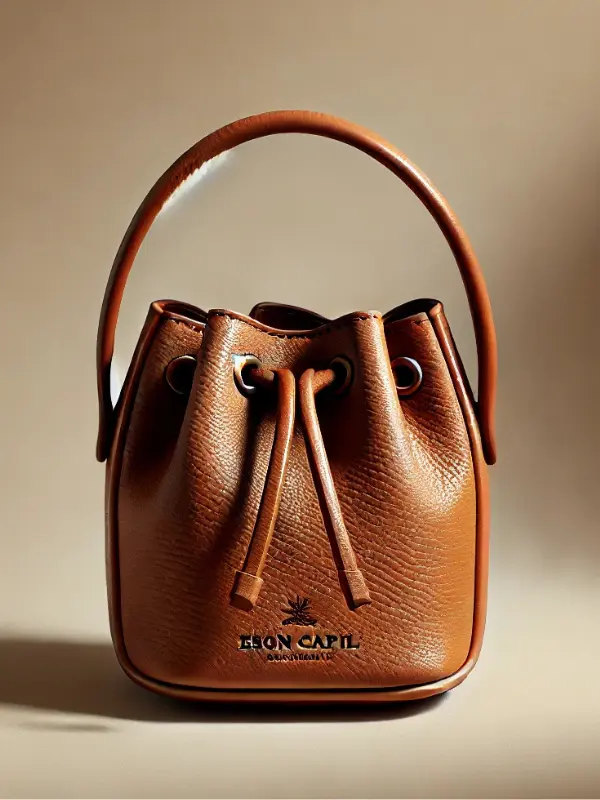 Mini Bucket Bag in Tan