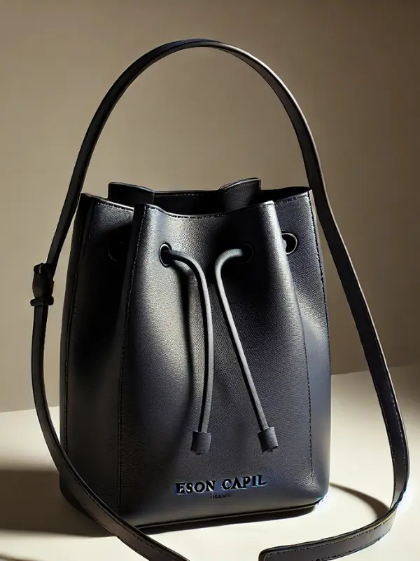 Navy Modern Bucket Bag